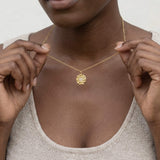 Sunburst Coin Necklace
