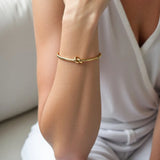 Rebel Crest Knot Cuff Bracelet