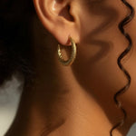 Dusk Bloom Crescent Hoops