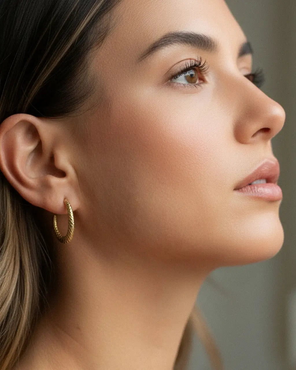 Dusk Bloom Crescent Hoops
