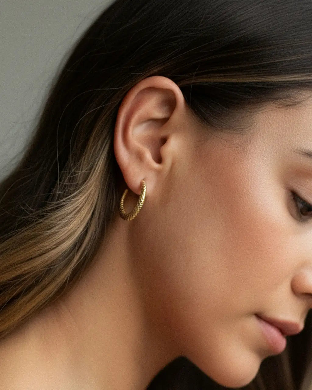 Dusk Bloom Crescent Hoops