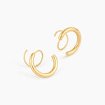Rebel Cross Loop Earrings