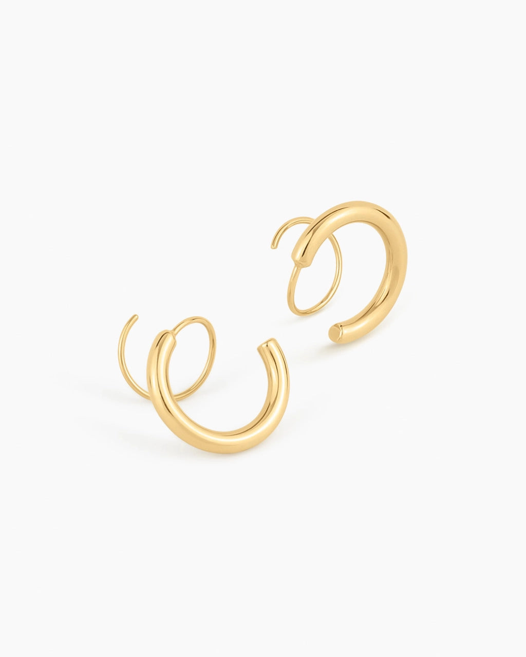 Rebel Cross Loop Earrings