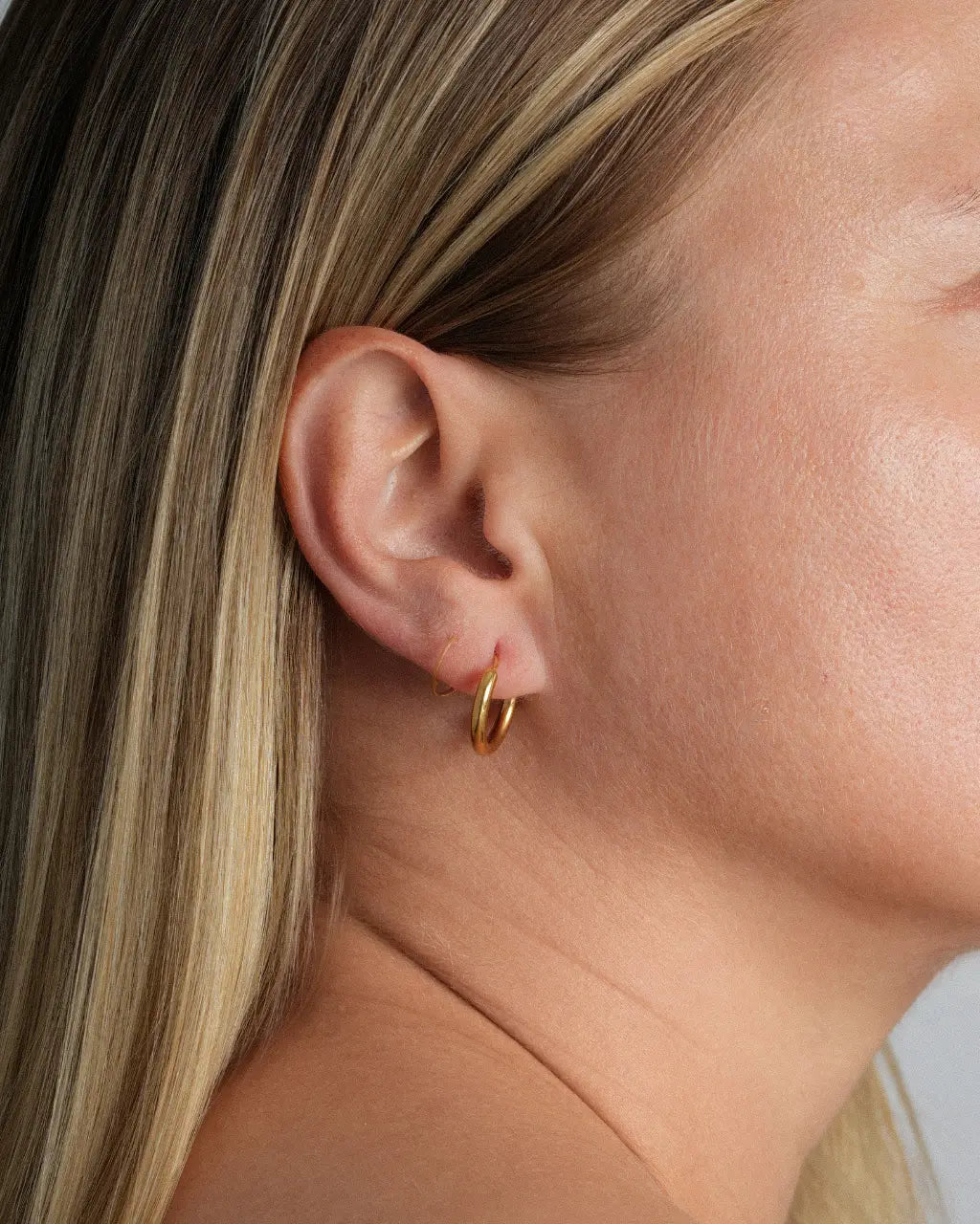 Rebel Cross Loop Earrings