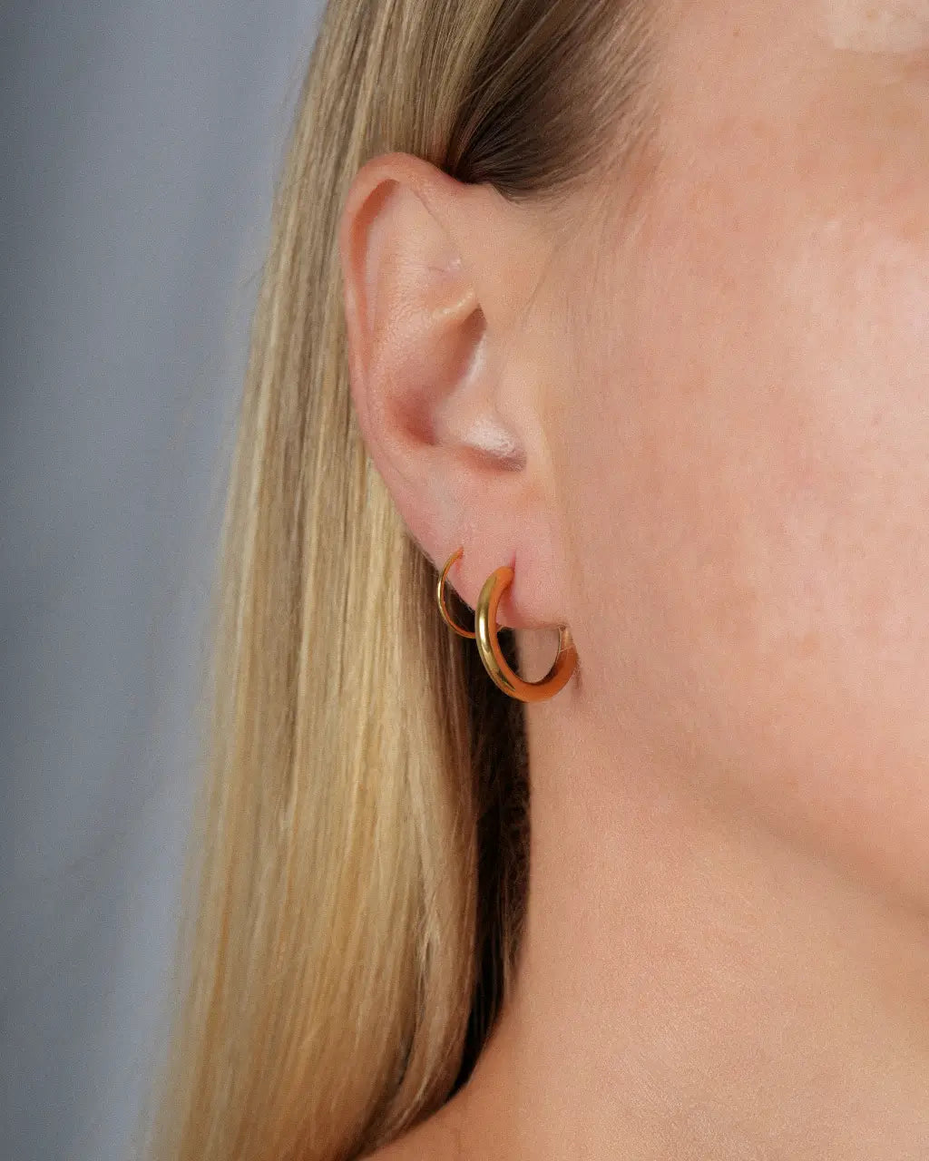 Rebel Cross Loop Earrings
