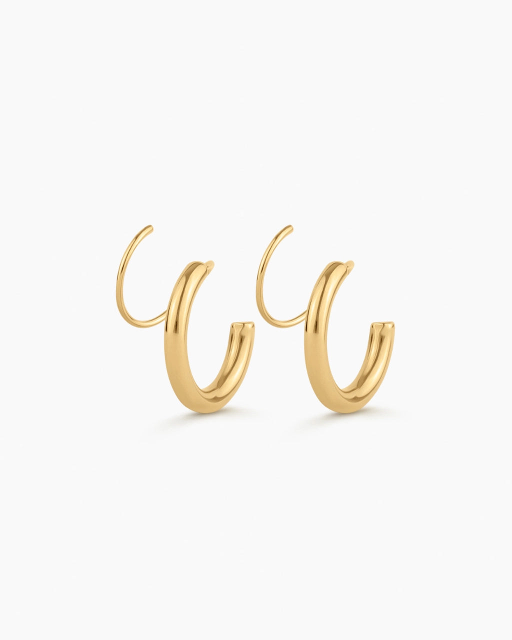 Rebel Cross Loop Earrings