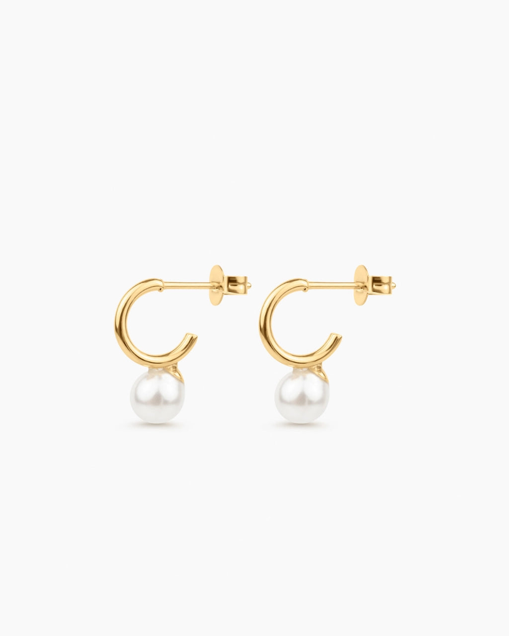 Timeless Petal Pearl Hoops
