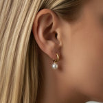 Timeless Petal Pearl Hoops