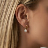 Timeless Petal Pearl Hoops