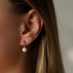 Timeless Petal Pearl Hoops