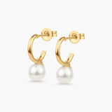 Timeless Petal Pearl Hoops
