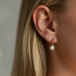 Timeless Petal Pearl Hoops