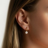 Timeless Petal Pearl Hoops