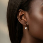 Timeless Petal Pearl Hoops