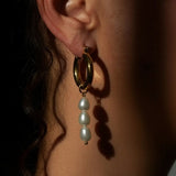 Selene Pearl Hoops