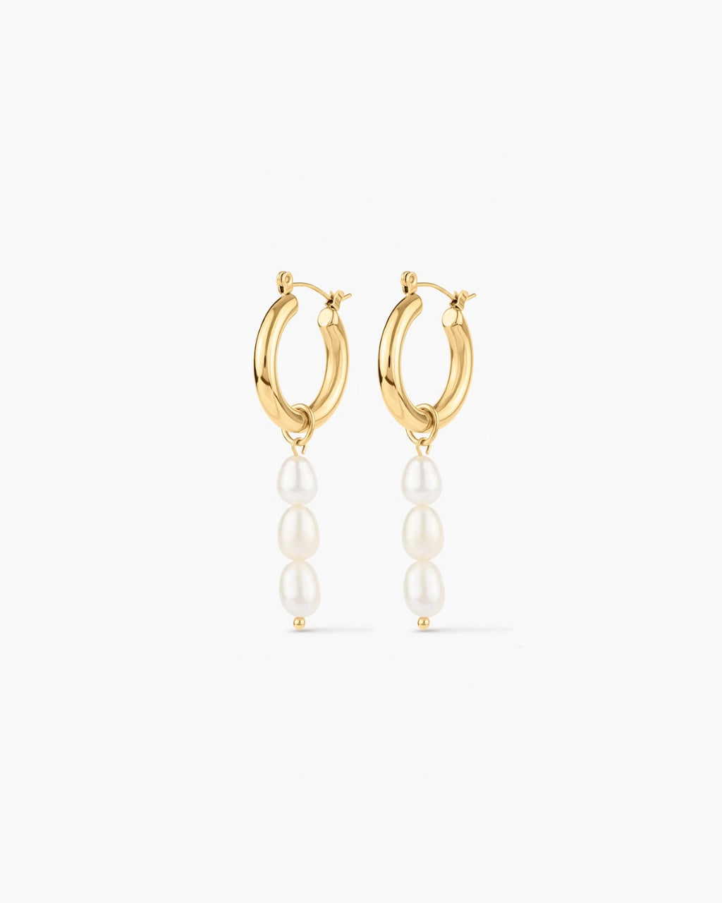 Selene Pearl Hoops