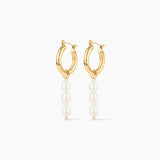 Selene Pearl Hoops