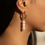 Selene Pearl Hoops