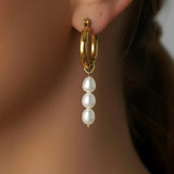 Selene Pearl Hoops