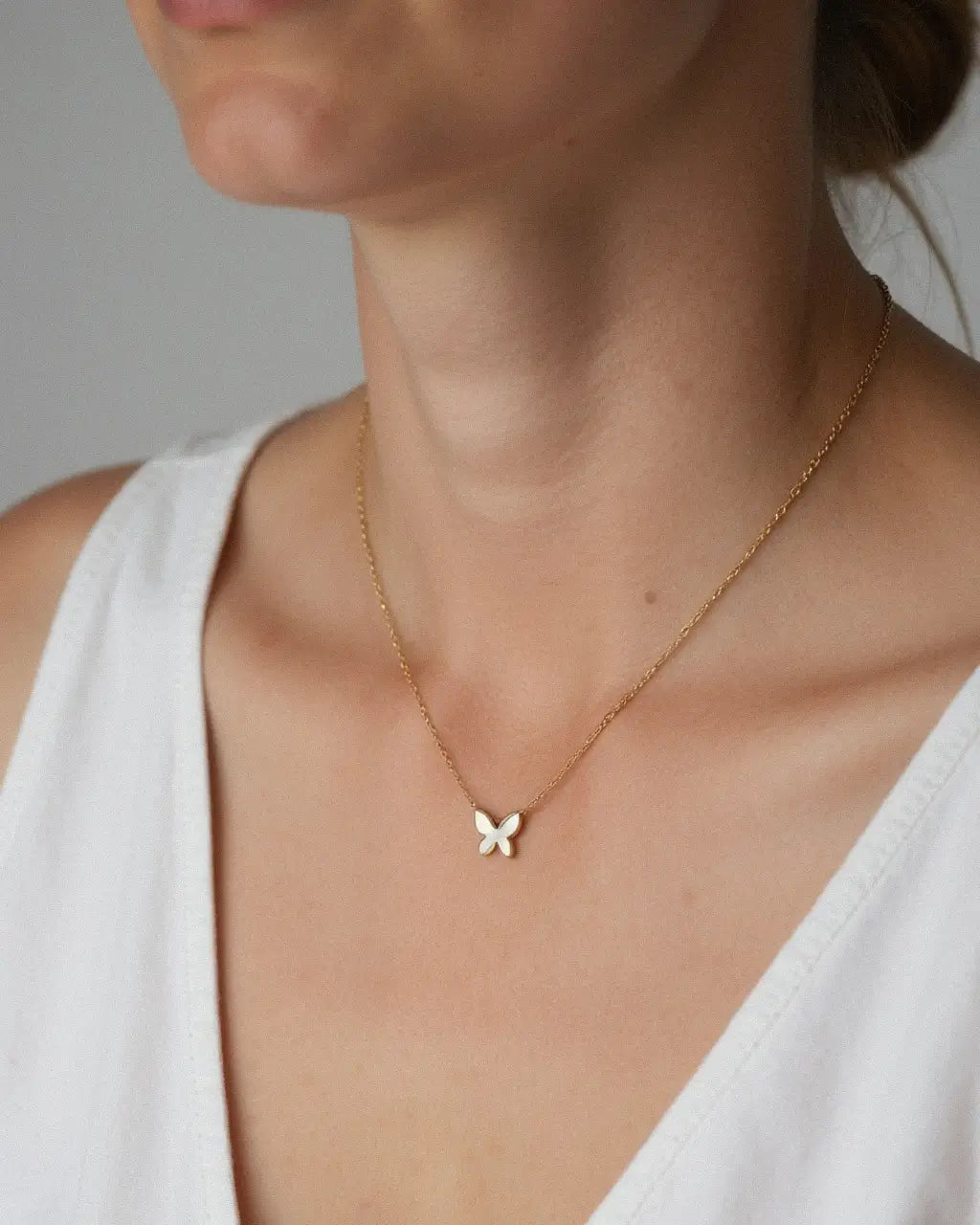 Lunara Butterfly Charm Necklace