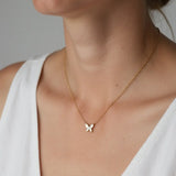 Lunara Butterfly Charm Necklace