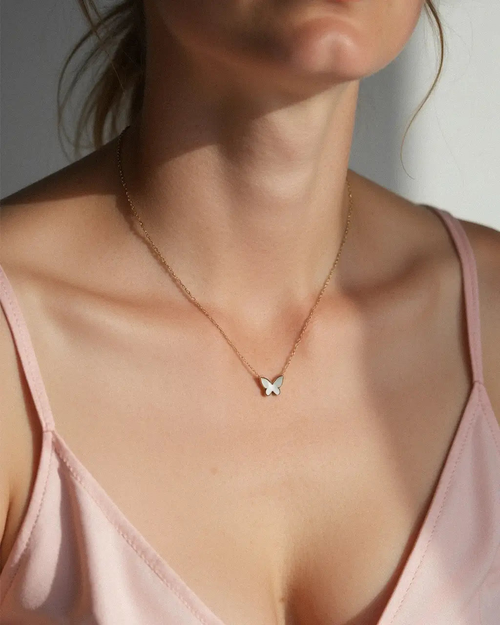 Lunara Butterfly Charm Necklace