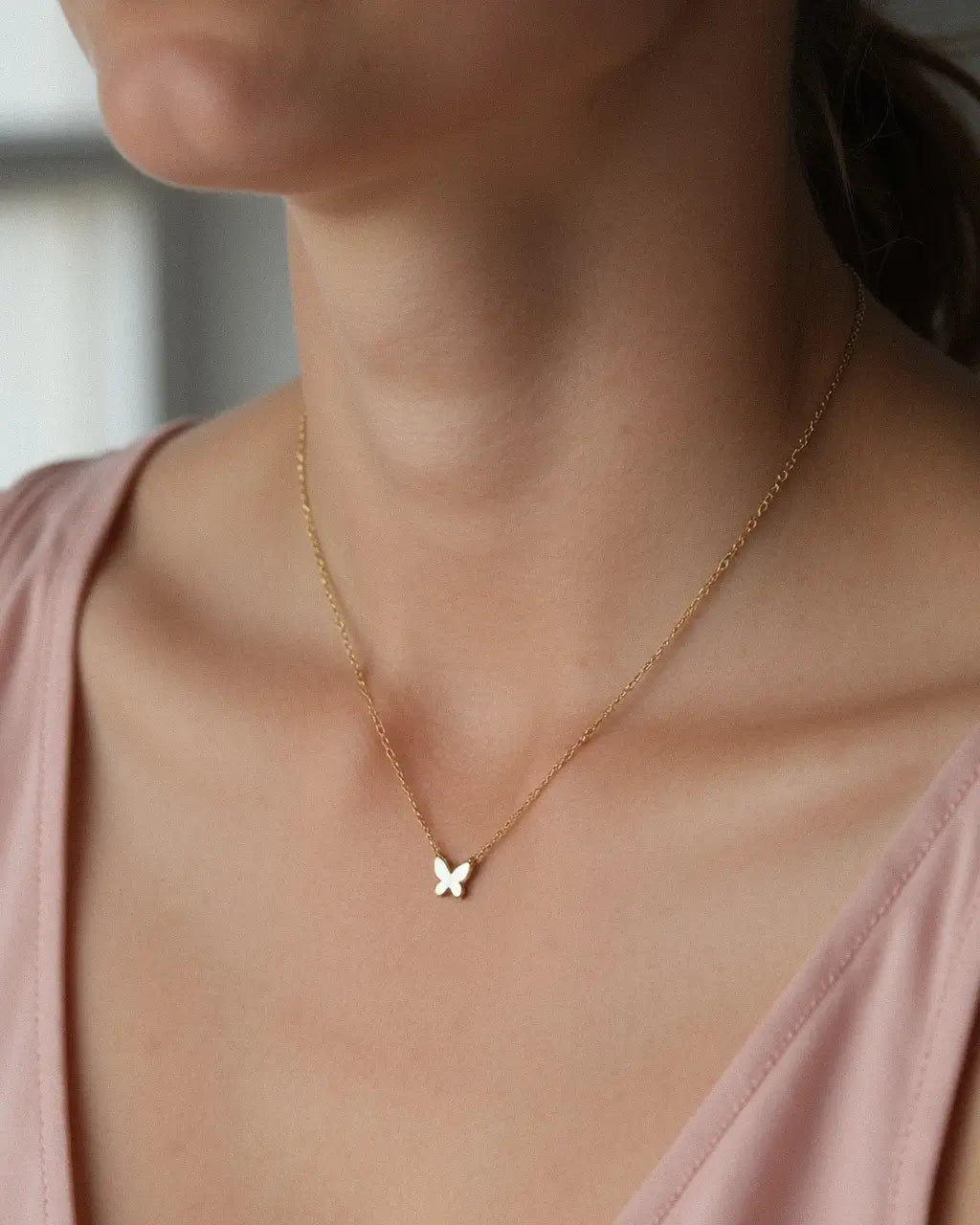 Lunara Butterfly Charm Necklace