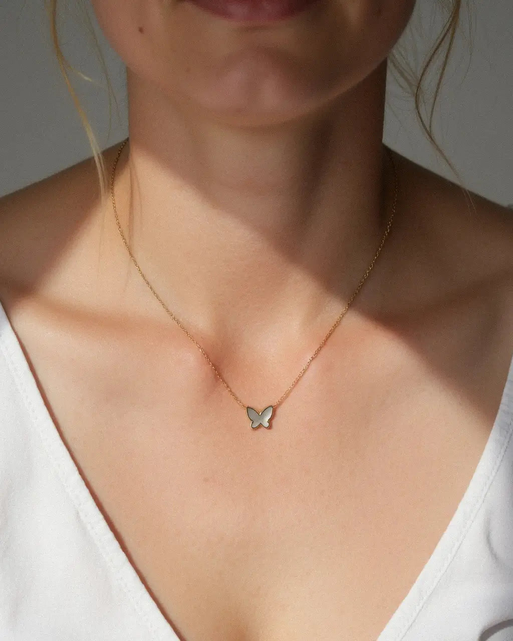 Lunara Butterfly Charm Necklace