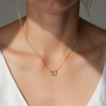 Lunara Butterfly Charm Necklace