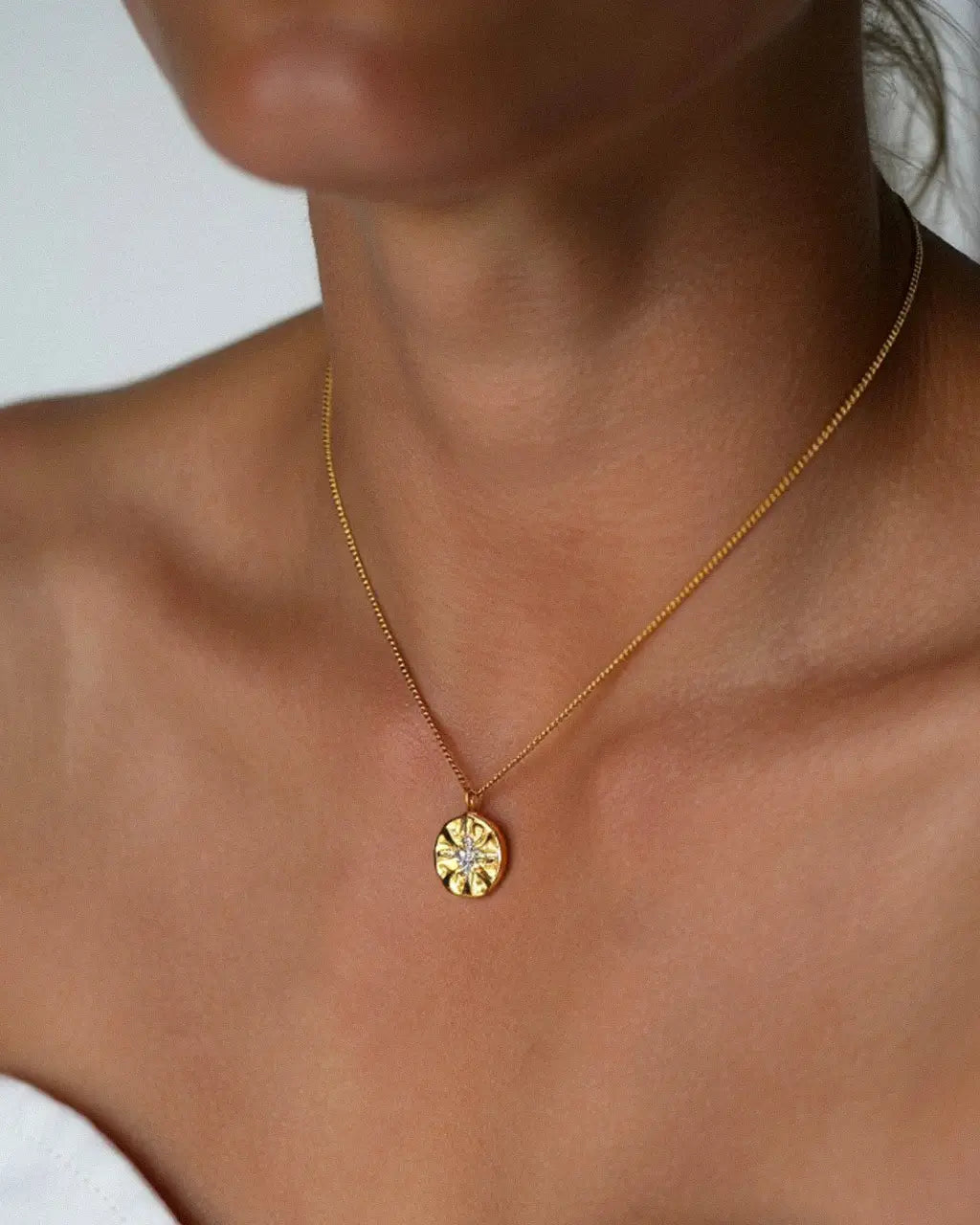 Sunburst Coin Necklace