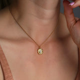 Sunburst Coin Necklace