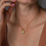 Sunburst Coin Necklace