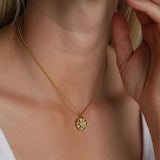 Sunburst Coin Necklace