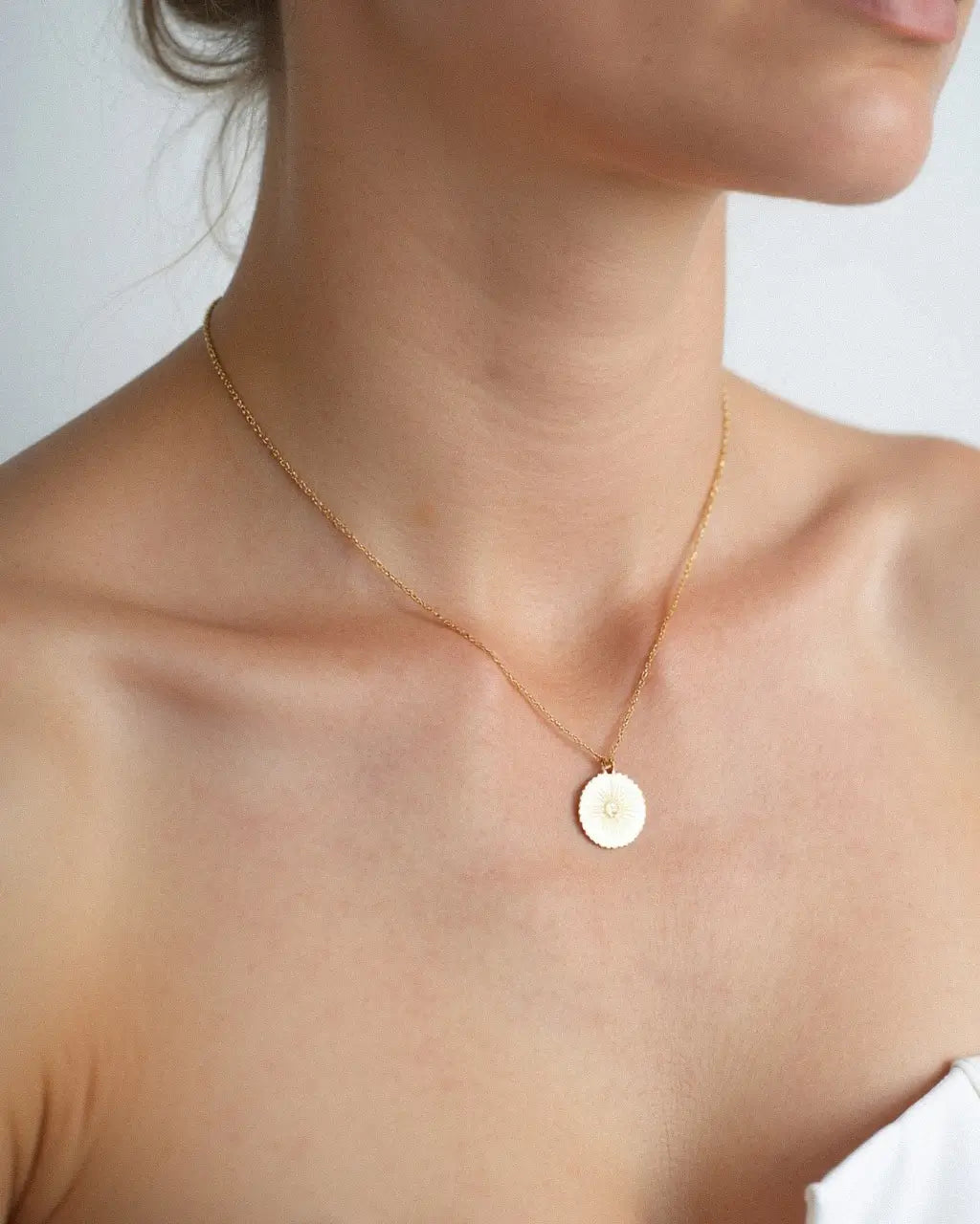 Solara Coin Pendant Necklace