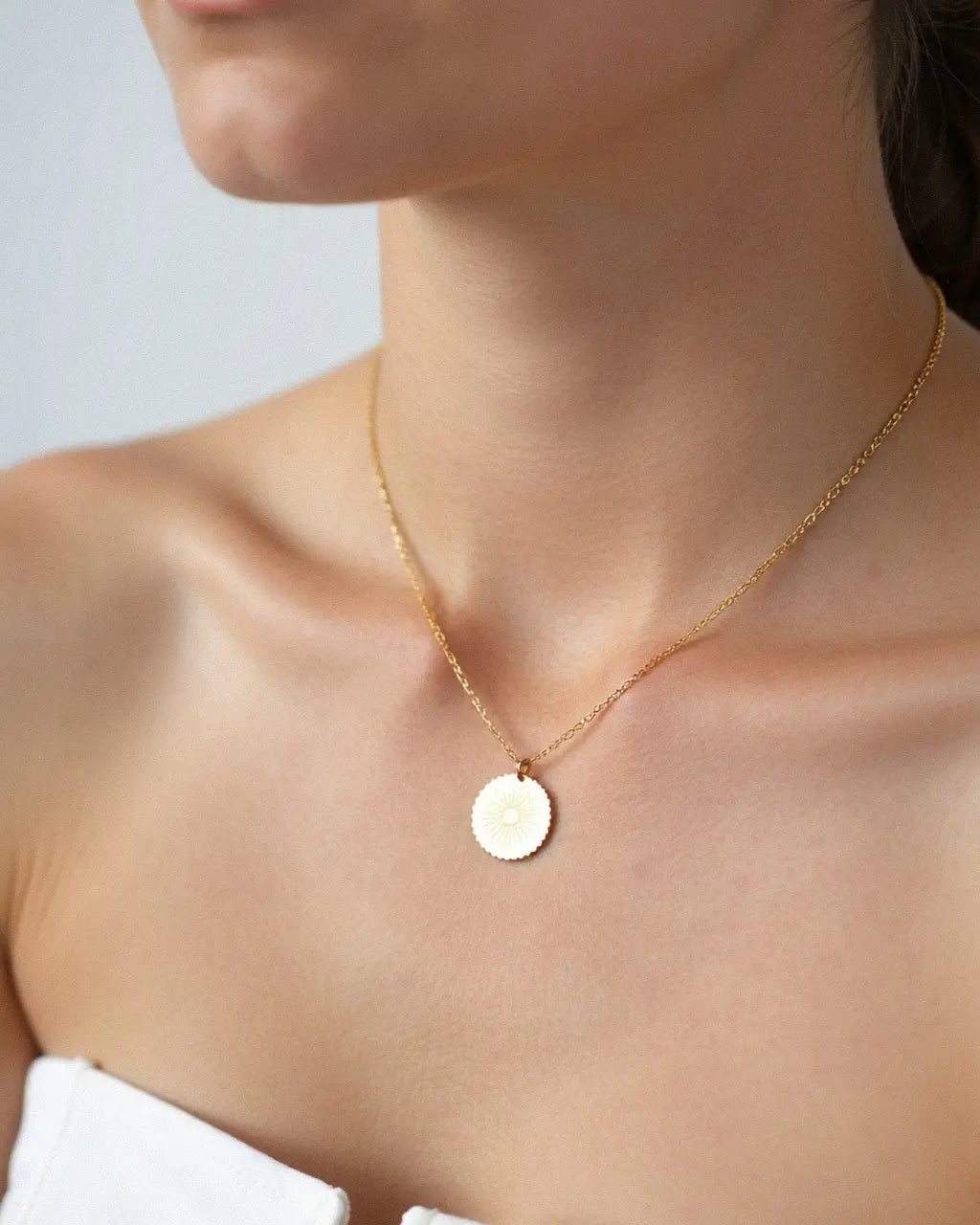 Solara Coin Pendant Necklace