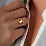 Golden Drop Ring