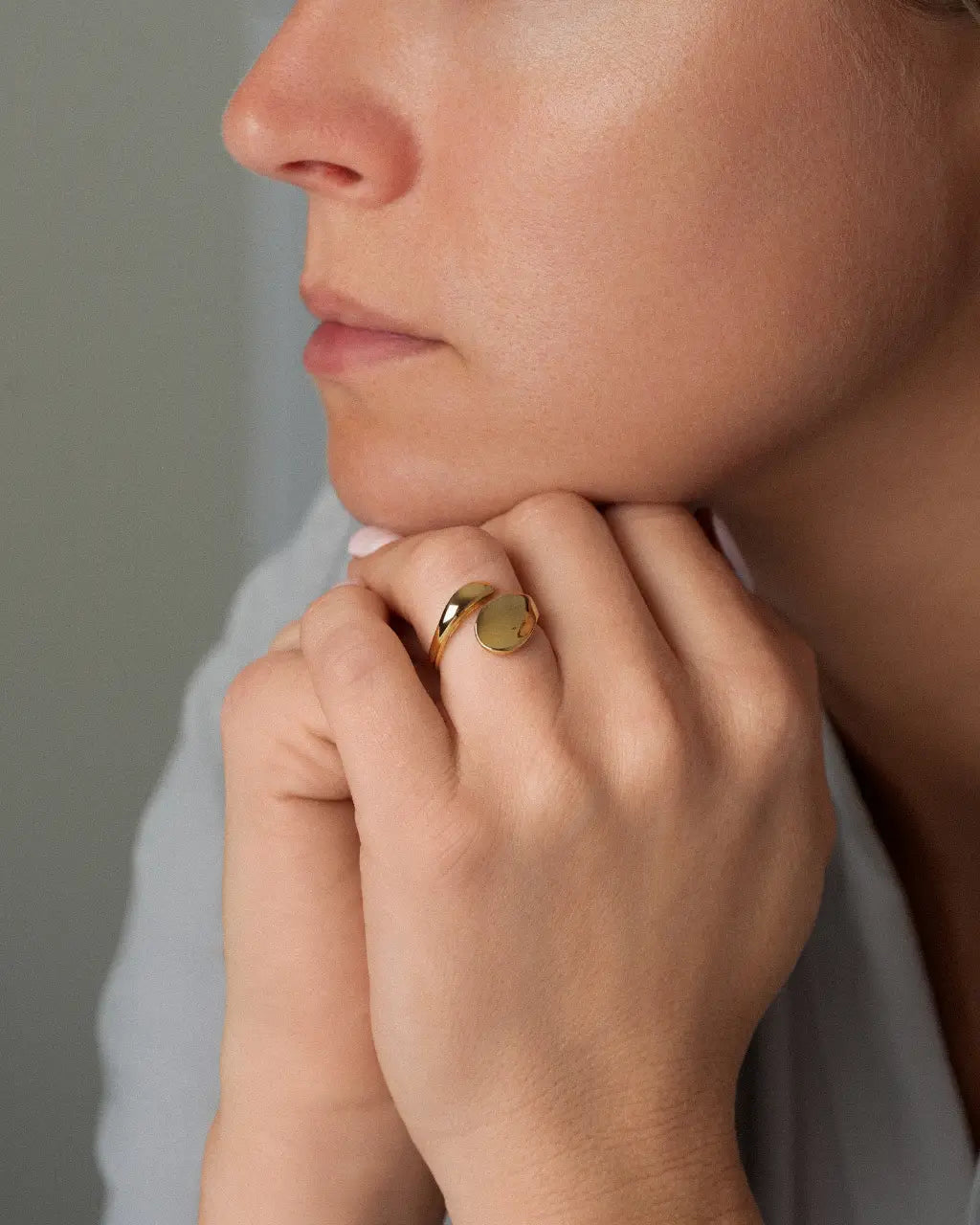 Golden Drop Ring