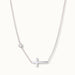 Beside Me Cross Bracelet in silver, full length with the cross and stone