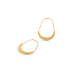 Evening Grace Drops – pair of tapered drops, angled, gold, on white background