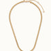 Everlasting Chain Necklace – full necklace with clasp and extender, laid flat, gold, on ivory background