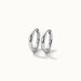 Faithful Hoops – pair of plain polished hoops, 6mm, silver, on ivory background