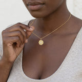 Sunburst Coin Necklace