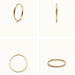 Golden Season Band Ring – four-angle grid, gold, on ivory background