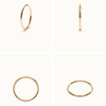 Grace Stack Ring – four-angle grid, gold, on ivory background