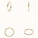 Grace Stack Ring – four-angle grid, gold, on ivory background
