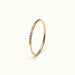 Halo Band Ring 6-stone – 45° view, gold, on ivory background