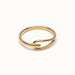 Held Ring – flat 45° view, gold, on ivory background
