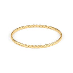 Kept Season Bangle – twisted rope-texture bangle, gold, on white background