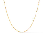 Kindred Link Necklace – fine interlocking link chain, gold, on white background