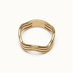 Mercies Ring – flat 45° view, gold, on ivory background